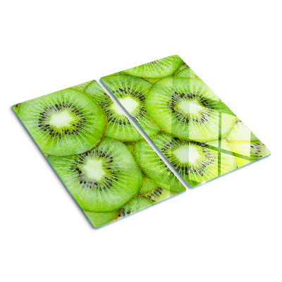 Tagliere in vetro fette di kiwi