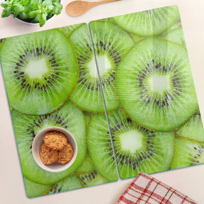Tagliere in vetro fette di kiwi