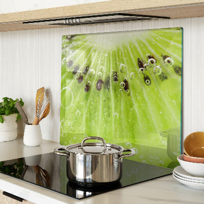 Tagliere in vetro Kiwi con gocce d'acqua