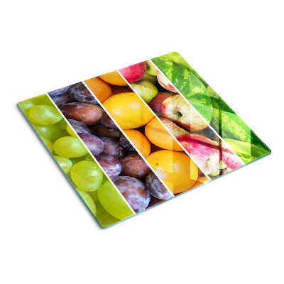 Tagliere in vetro Frutta nei colori dell'arcobaleno