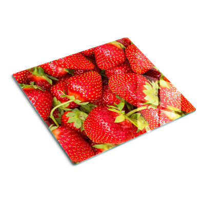 Tagliere in vetro temperato Fragole sullo sfondo