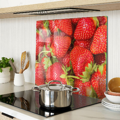 Tagliere in vetro temperato Fragole sullo sfondo