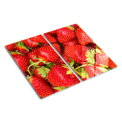 Tagliere in vetro temperato Fragole sullo sfondo