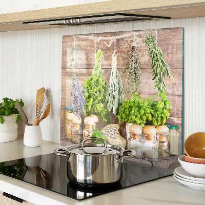 Tagliere in vetro Erbe e spezie in cucina