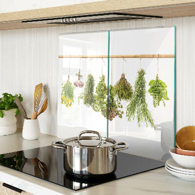Tagliere in vetro temperato Erbe aromatiche in mazzi pendenti