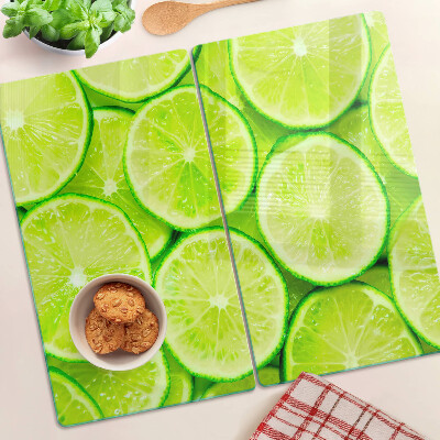 Tagliere in vetro temperato fette di lime