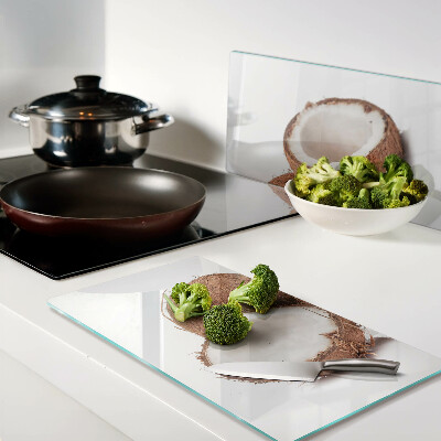 Tagliere in vetro mosche del cocco
