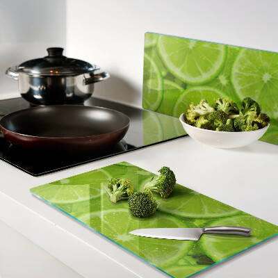 Tagliere in vetro temperato fette di lime