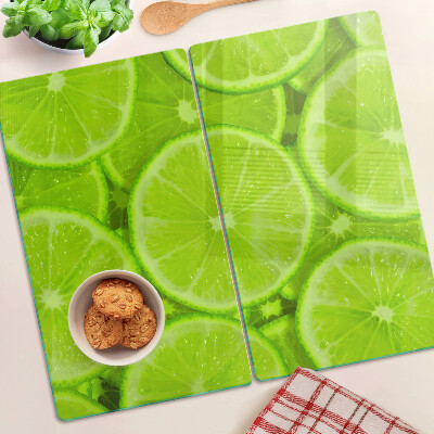 Tagliere in vetro temperato fette di lime
