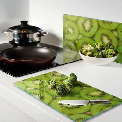 Tagliere in vetro temperato fette di kiwi