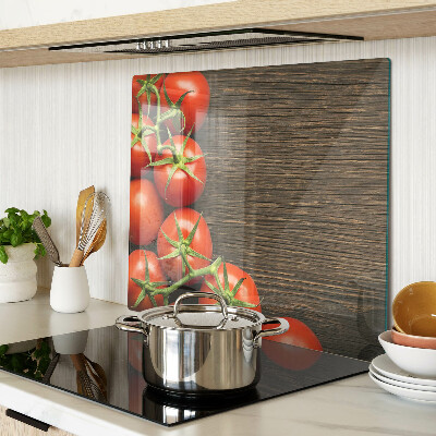 Tagliere in vetro Pomodori su uno sfondo di legno