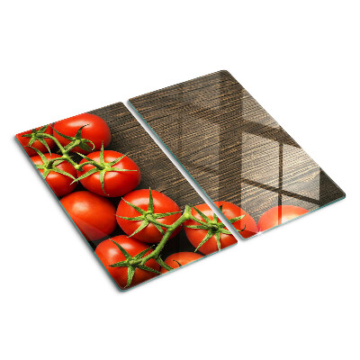 Tagliere in vetro Pomodori su uno sfondo di legno