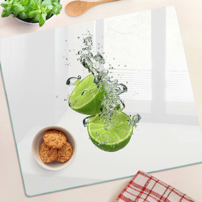 Tagliere in vetro temperato Limoni in acqua frizzante
