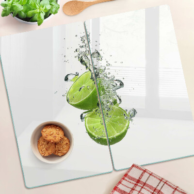 Tagliere in vetro temperato Limoni in acqua frizzante