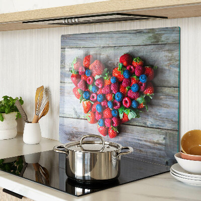 Tagliere in vetro temperato Cuore di frutti di bosco
