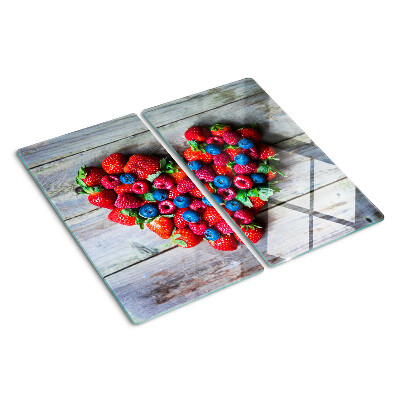 Tagliere in vetro temperato Cuore di frutti di bosco