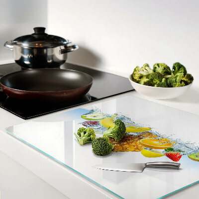 Tagliere in vetro temperato Frutta in acqua
