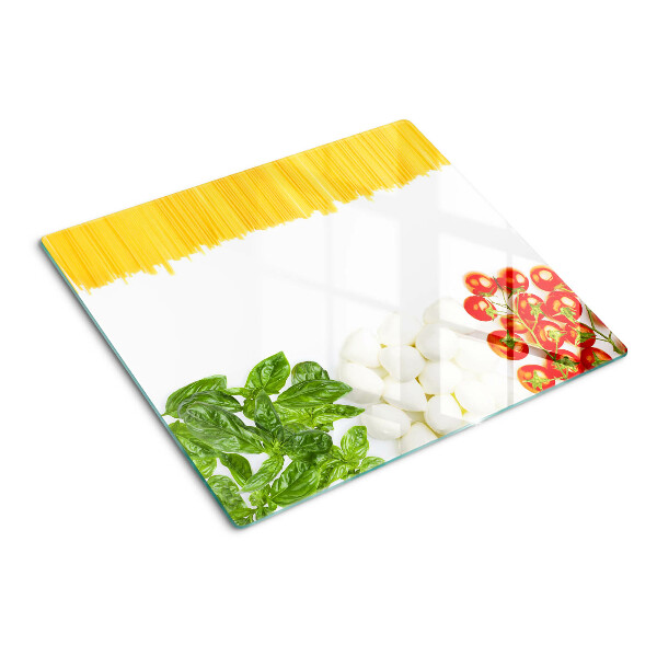 Tagliere in vetro Pasta alle erbe e pomodori