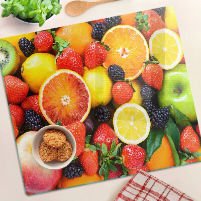 Tagliere in vetro Frutti e bacche tropicali