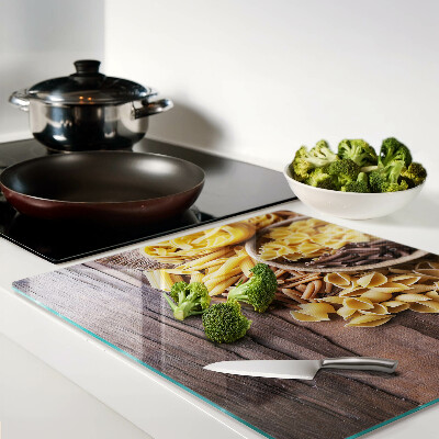 Tagliere in vetro Pasta e accenti di legno