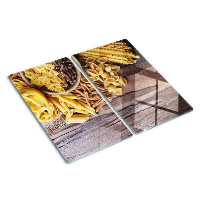 Tagliere in vetro Pasta e accenti di legno