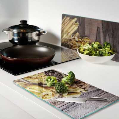 Tagliere in vetro Pasta e accenti di legno