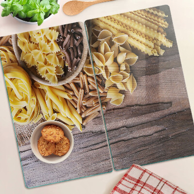 Tagliere in vetro Pasta e accenti di legno
