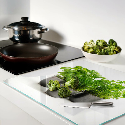 Tagliere in vetro temperato Erbe aromatiche in vaso
