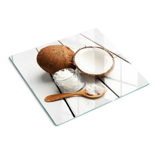 Tagliere in vetro temperato Il cocco e i suoi prodotti