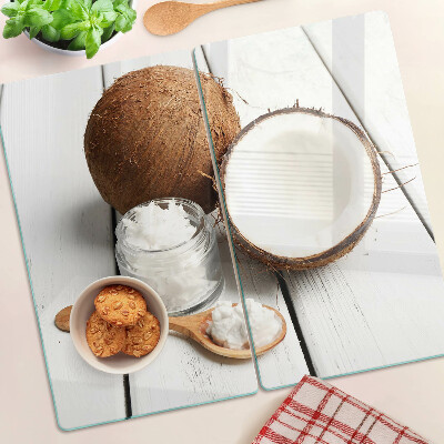 Tagliere in vetro temperato Il cocco e i suoi prodotti