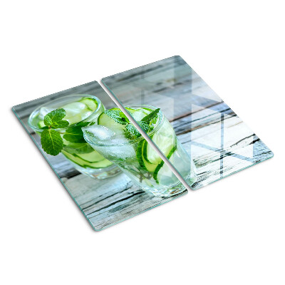 Tagliere in vetro Cocktail alla menta e cetriolo