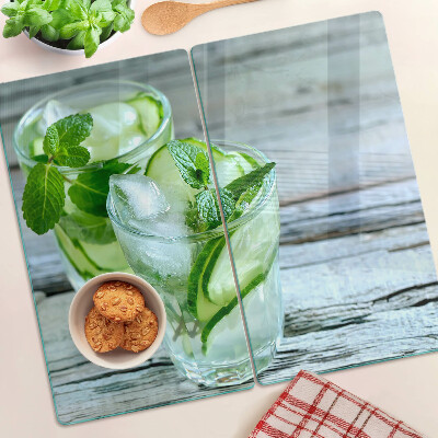 Tagliere in vetro Cocktail alla menta e cetriolo