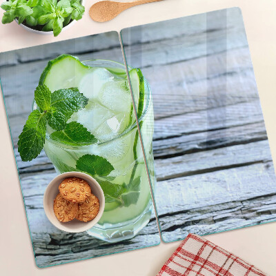 Tagliere in vetro Cocktail rinfrescante alla menta