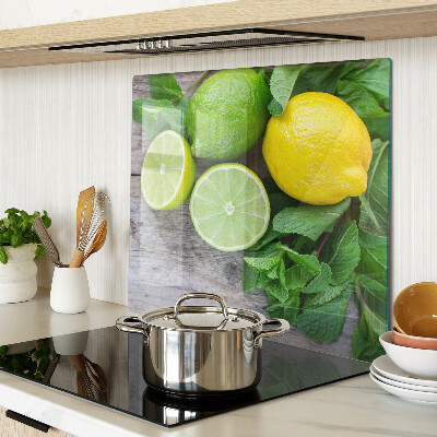Tagliere in vetro Limoni e lime alla menta