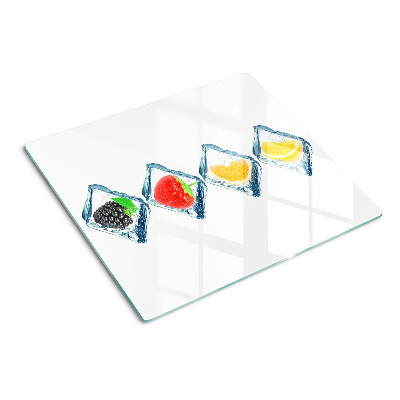 Tagliere in vetro Frutta nel ghiaccio