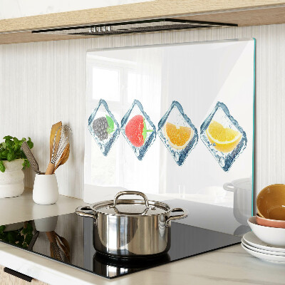 Tagliere in vetro Frutta nel ghiaccio