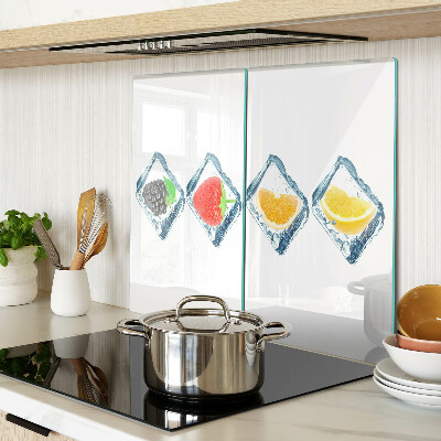 Tagliere in vetro Frutta nel ghiaccio