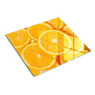 Tagliere in vetro fette d'arancia