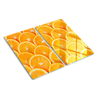 Tagliere in vetro temperato fette d'arancia