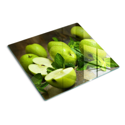 Tagliere in vetro Mele verdi alla menta
