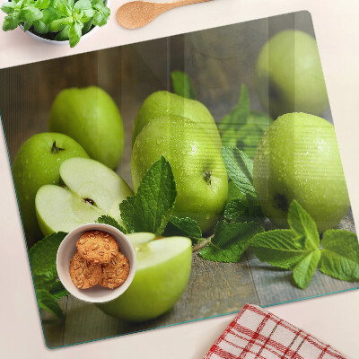 Tagliere in vetro Mele verdi alla menta