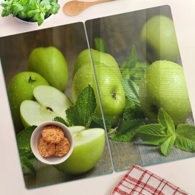Tagliere in vetro Mele verdi alla menta