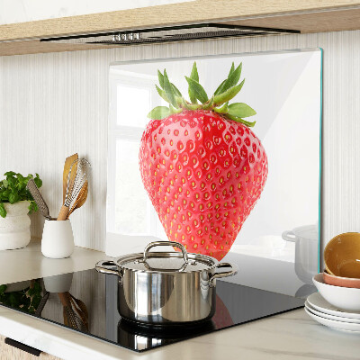 Tagliere in vetro Fragola su sfondo bianco