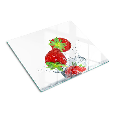 Tagliere in vetro temperato Fragole in acqua