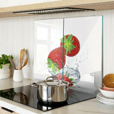 Tagliere in vetro temperato Fragole in acqua