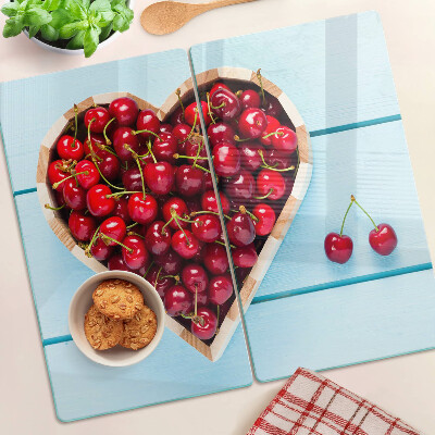 Tagliere in vetro Ciliegie nel cuore