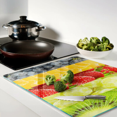 Tagliere in vetro Frutta a strisce