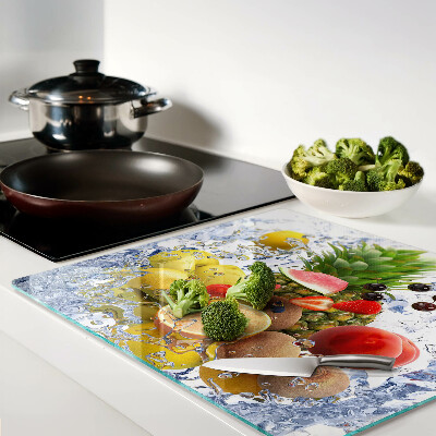 Tagliere in vetro temperato Frutta in acqua
