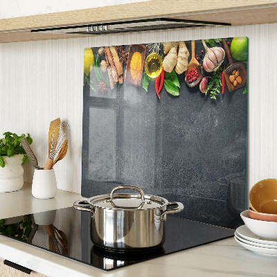 Tagliere in vetro temperato Spezie e ingredienti da cucina