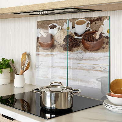 Tagliere in vetro temperato Caffè e chicchi di caffè